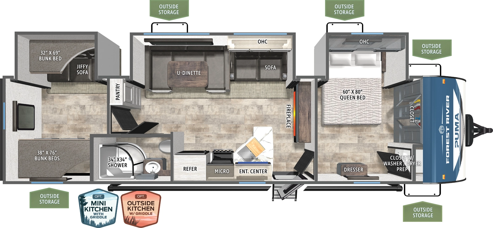 Puma 32RBFQ Floorplan